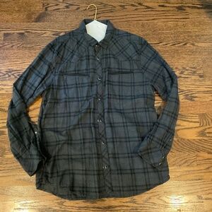 Men‘s INC International Concepts size L flannel shirt, black and gray